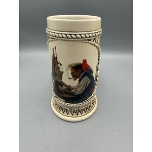 Norman Rockwell Collector Stein The Captain and First Mate Ceramarte Brazil Mug